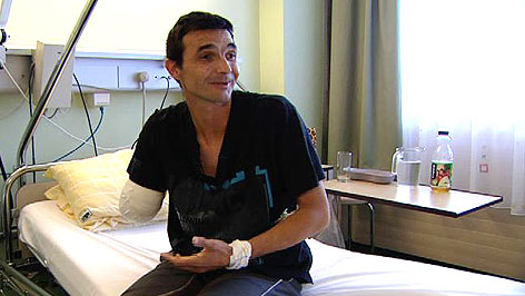 Tibor Aradi im Krankenhaus