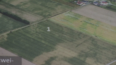 Luftaufnahme von Kreisgrabenanlage in Rechnitz
