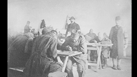 Foto vom  dem Kriegsgefangenenlager im ersten Weltkrieg