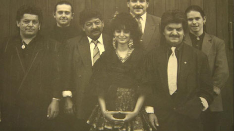 David Samers Familie auf einem alten Foto