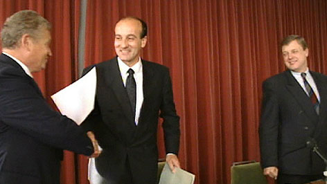 Franz Stefan Hautzinger bei seiner Angelobung 1990