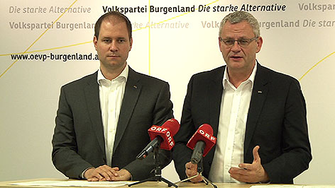 ÖVP-Klubobmann Christian Sagartz und ÖVP-Obmann Thomas Steiner
