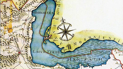 Historische Karte des Neusiedler Sees