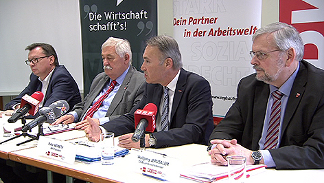 Gipfel gegen Lohndumping, Alfred Schreiner, Norbert Darabos, Peter Nemeth