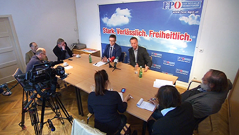 Pressekonferenz von Johann Tschürtz und Geza Molnar