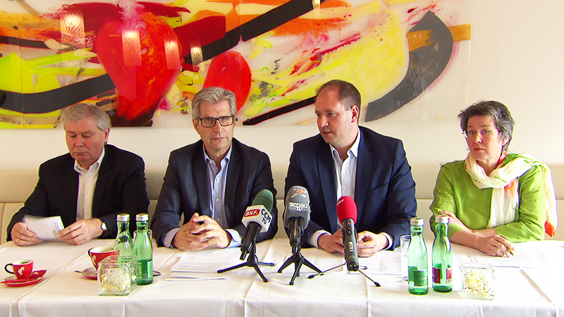 Gerhard Steier, Manfred Kölly, Christian Sagartz und Regina Petrik