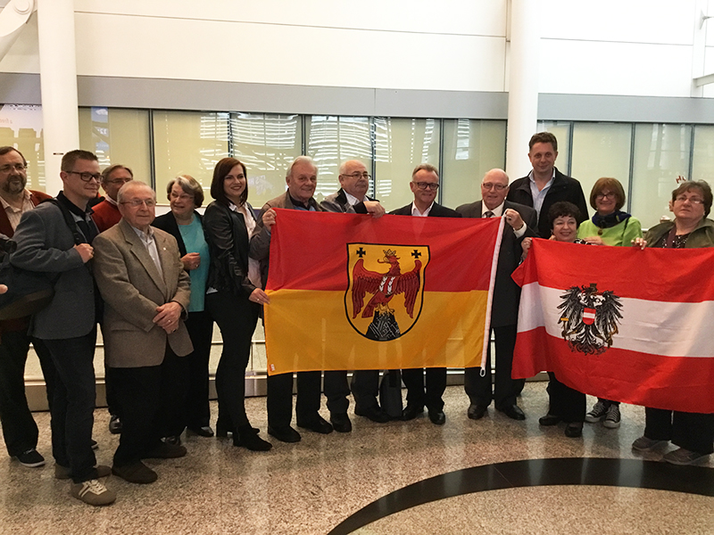 Burgenländische Delegation in Amerika Kanada USA Begrüßung am Flughafen