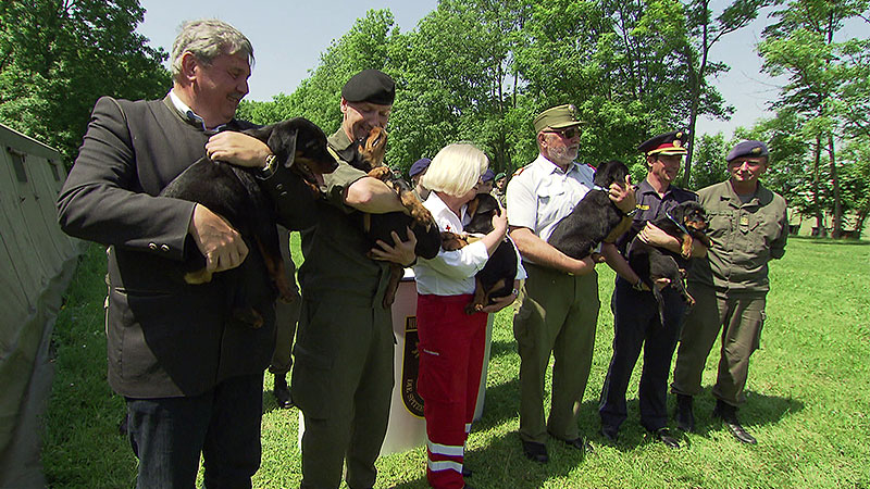 Militärhunde-Taufe in Kaisersteinbruch