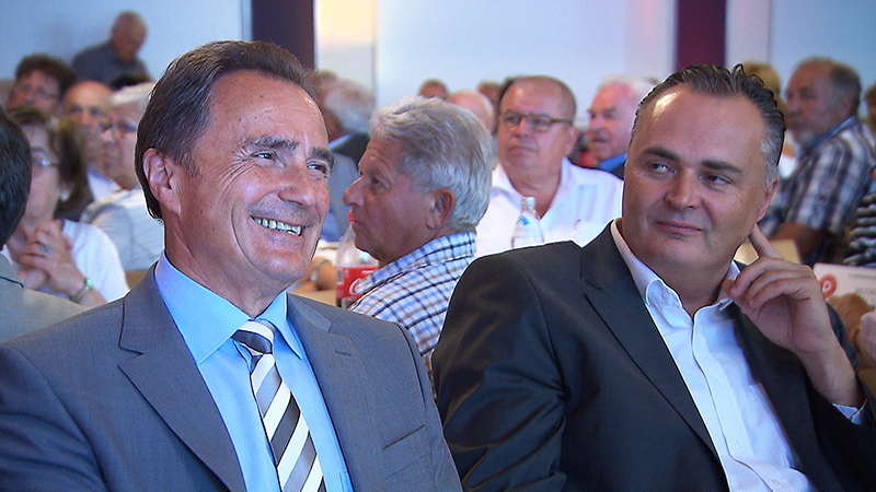 Helmut Bieler und Hans Peter Doskozil bei der Landeskonferenz des Pensionistenverbandes