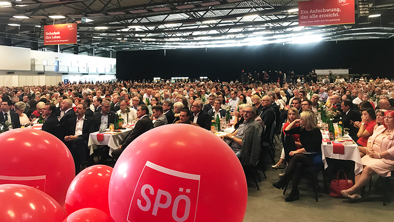 Besucher beim SPÖ-Parteitag