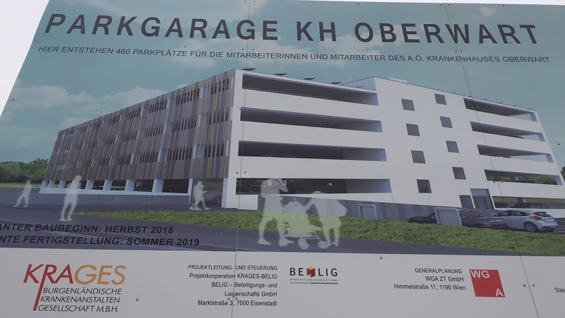Baustart für Parkgarage Krankenhaus Oberwart