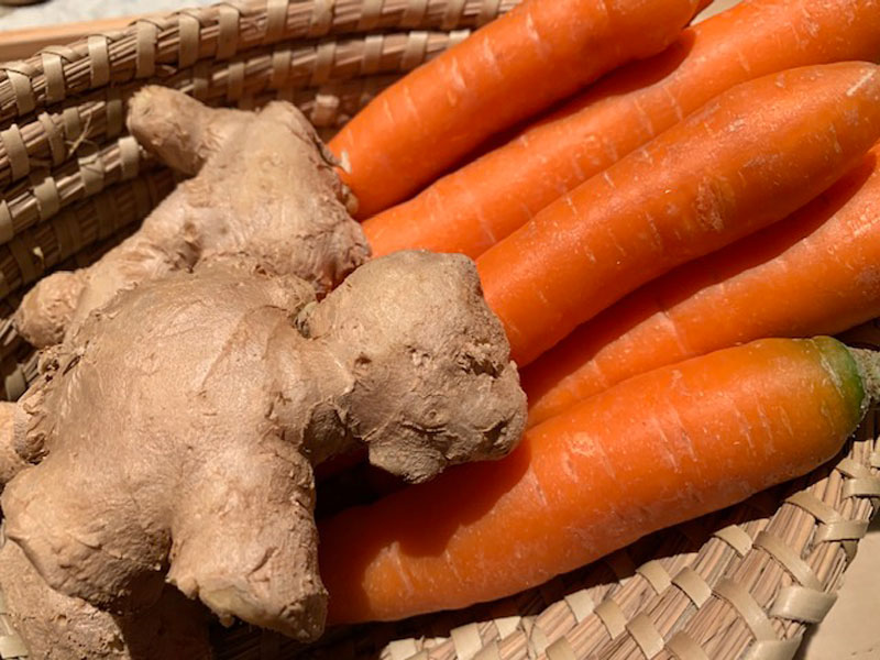 Karotten und Ingwer