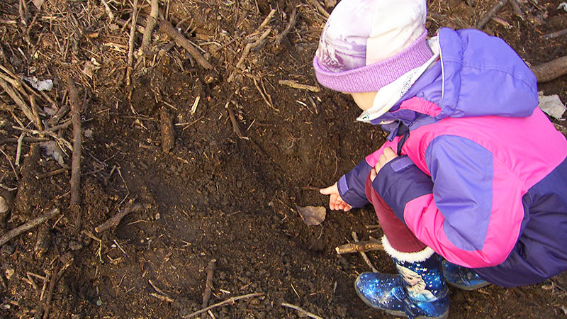 Kinder erforschen Regenwürmer in Rust