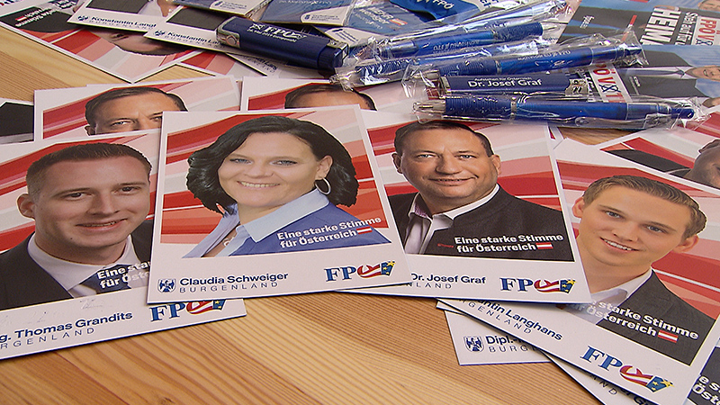 Wahlauftakt der FPÖ zur EU Wahl im Einkaufzentrum Eisenstadt